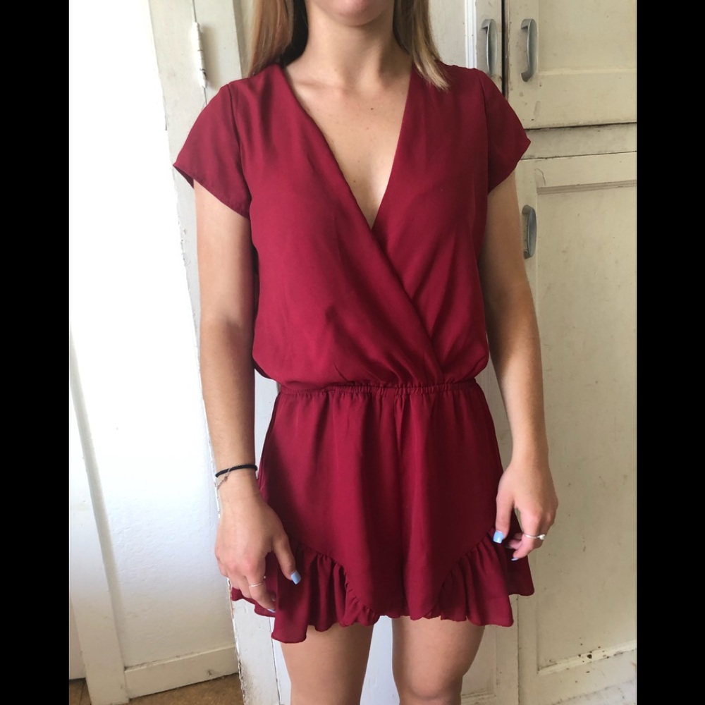 Cute maroon romper